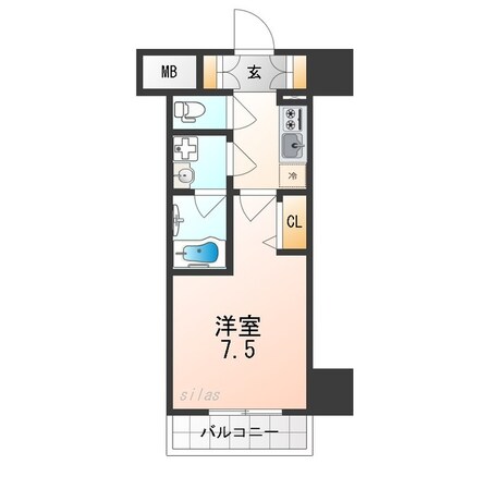 伝法駅 徒歩2分 10階の物件間取画像